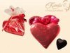 Čokoládové srdce duté vyplněné srdíčky