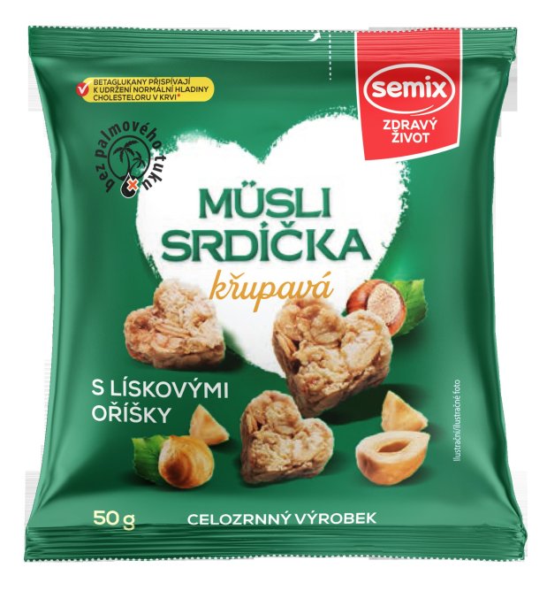 Müsli srdíčka oříšková