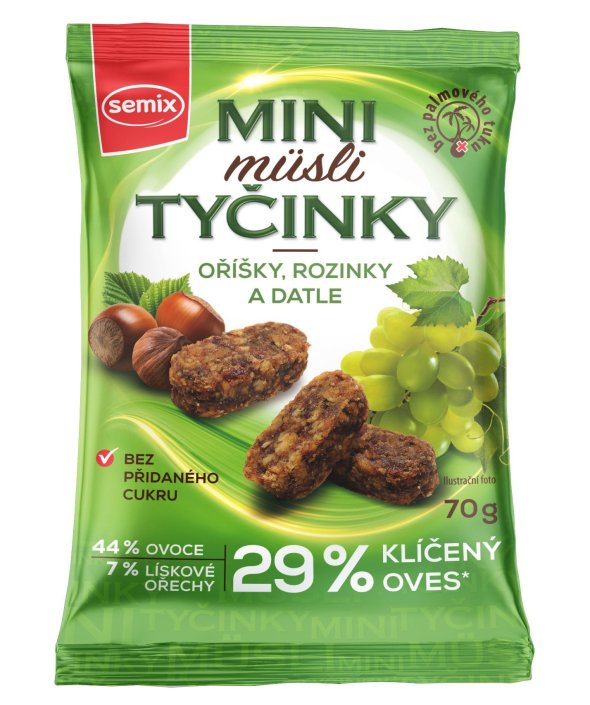 Müsli tyčinky s oříšky a rozinkami bez lepku